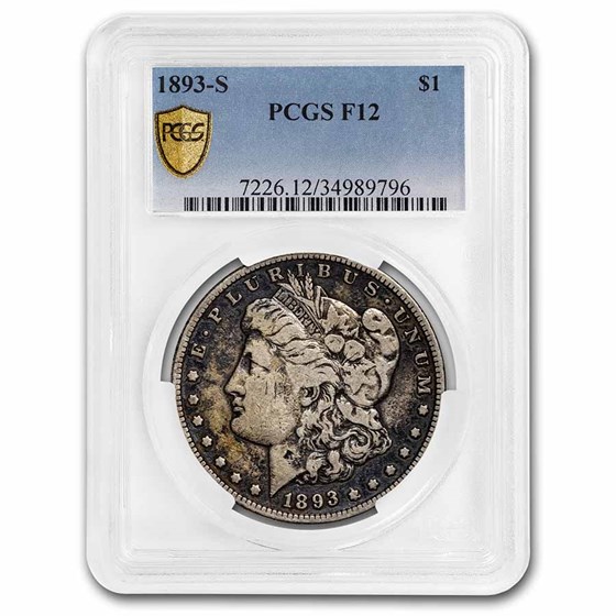 1893-S Morgan Dollar Fine-12 PCGS 1893-S Morgan Dollar Fine-12 PCGS